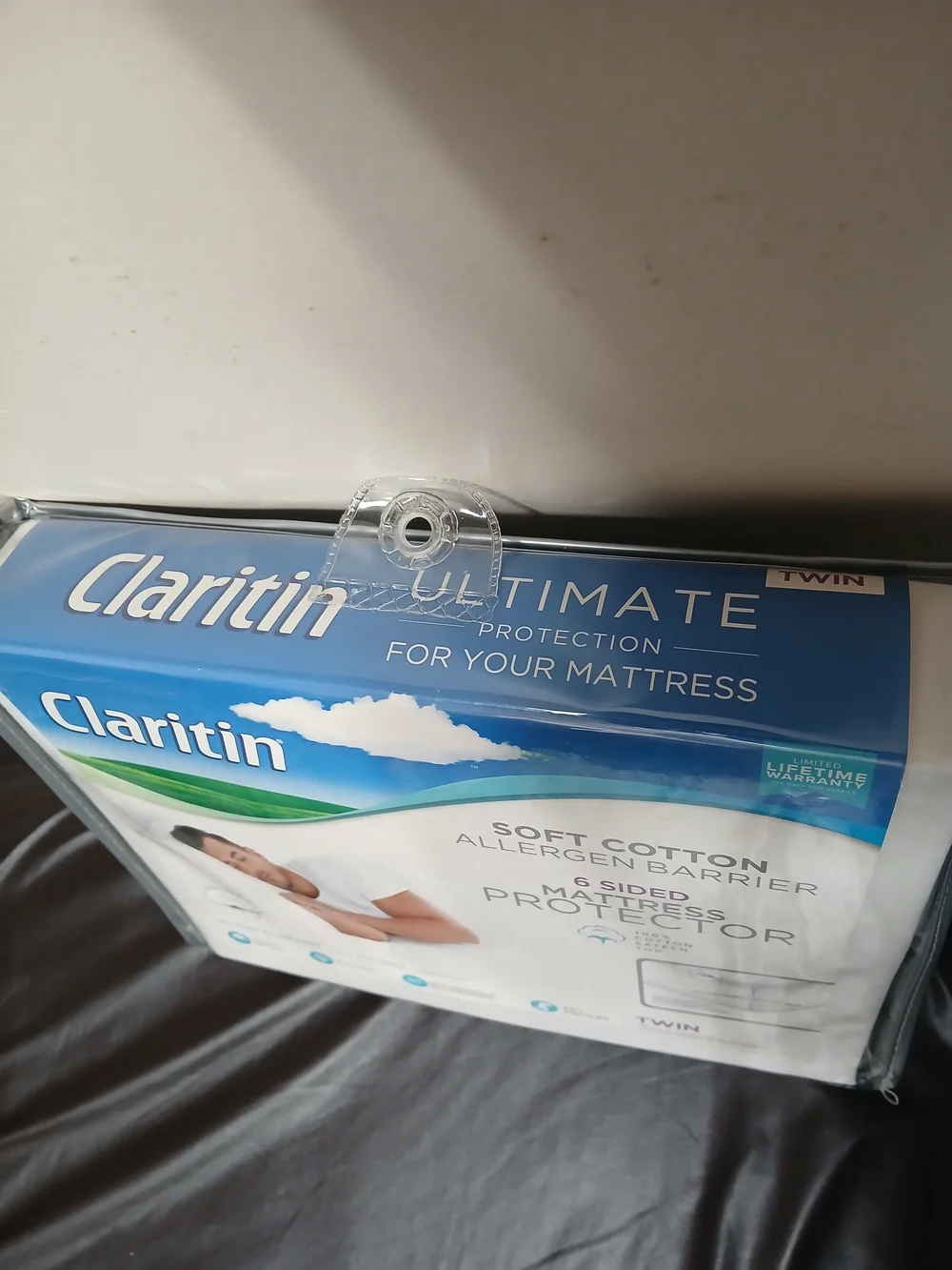 Soft Cotton Allergen Barrier Twin Mattress Protector - White